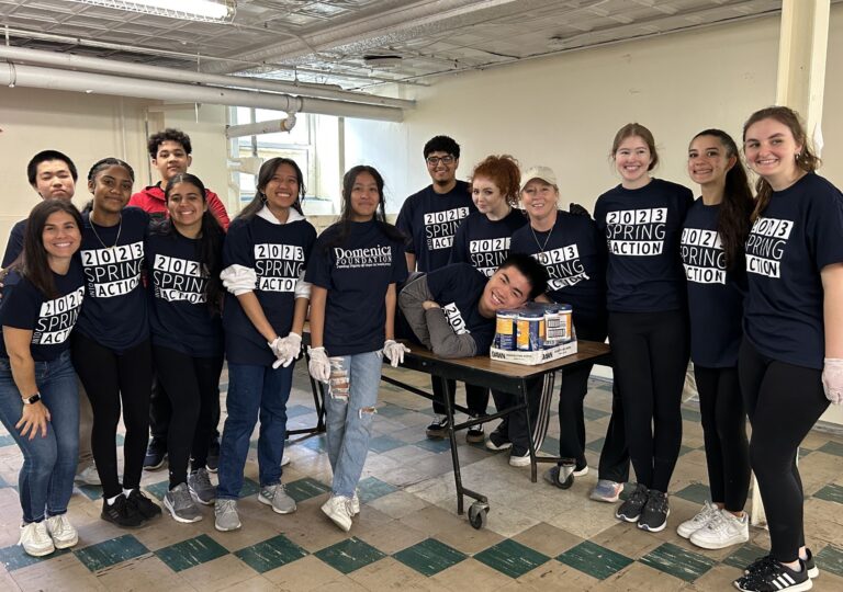 Photo of student volunteers getting ready for a cleanout project